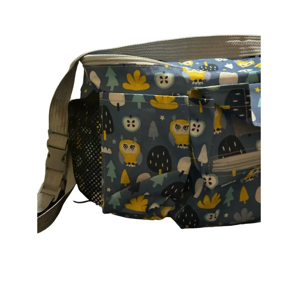 Adjustable Stroller Bag/organizer, multi pocket, owl themed